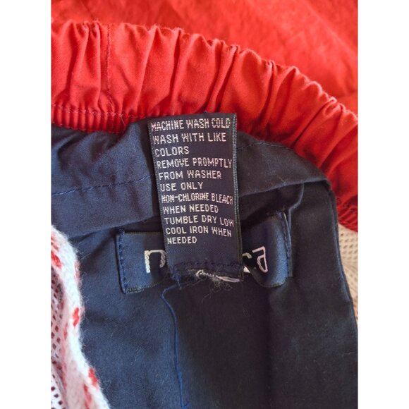 Nautica Red Swim Trunks Mens Large Red Elastic Waist - Picture 4 of 7